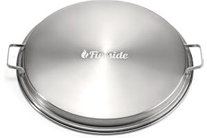 TURBRO Pokrywa kominka Pluto R19, 48.3 cm, akcesoria do paleniska ze stali nierdzewnej 304, do paleniska i akcesoriów kempingowych