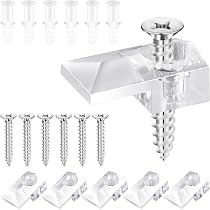 20 Spiegelhalter-Clips + Schrauben – Unsichtbare Montage Für Spiegel, Glas & Türen