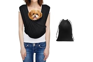 Guanici Dog Bag Carry Bag Cat Adjustable Shoulder Straps Dog Backpack Up to 9kg for Small Dogs Cats Small Pets Outdoor (Black)