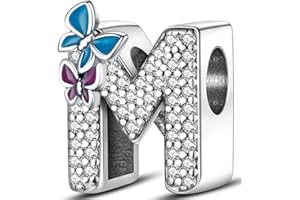 XWN Colgante letras A-Z para pulsera, plata 925, compatible con Pandora y pulseras/collares europeos, para mujeres/niñas X237.