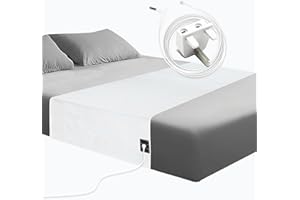 RIQINXIN Silver Fiber Grounding Sheet Soft Earthing Bed Sheet Grounding Bed Sheet with 15ft Cord Conductive Grounding Mat Organic Cotton Sleep Therapy (99x203cm)