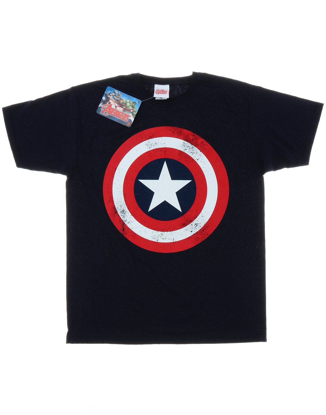 Marvel-Jungen-Captain-America-Distressed-Shield-T-Shirt