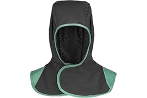 TOKANEIT Cappuccio da Saldatore Protettivo, Cappuccio di Saldatura Traspirante, Casco di Saldatura Collo Protezione, Adatto per Operazioni Meccaniche Lavorazione dei Metalli,Taglia Unica