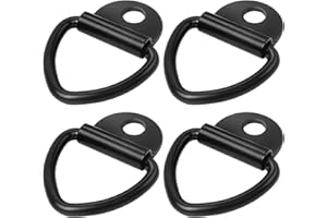 Greluma 4 Piezas Anclajes de Amarre, Pernos de Anillo en V de Acero Resistente, Anillos de Amarre para camión, Remolque, Carga, almacén, Barco