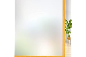 ‎CINBEE Cinbee Fensterfolie Selbsthaftend Blickdicht 120x200 cm, Milchglasfolie Selbstklebend Fenster, Statische Sichtschutzfolie Bad, Mattfolie für Fenster