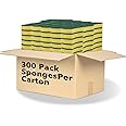 300 Pack Kitchen Cleaning Sponges, Eco Non-Scratch for Dish,Scrub Sponges…