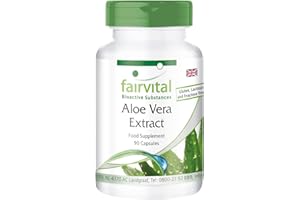 Fairvital | Aloe Vera - Bulk Pack for 3 Months - Vegan - 90 Capsules - Aloe Vera Barbadensis Miller