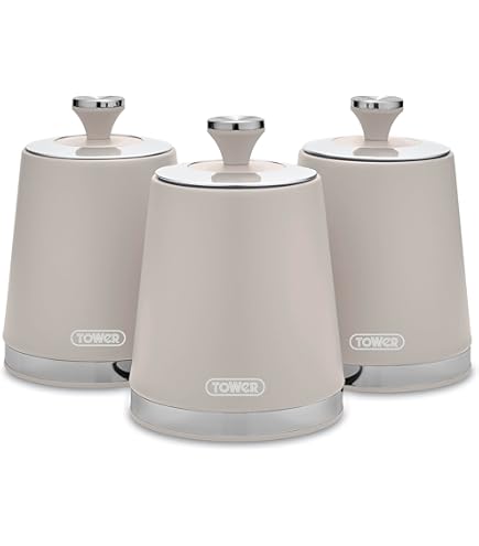Retro Set 3 Boîtes de Rangement Cuisine 1,2L Hermétiques pour Pâtes Riz, Vintage Retro Set 3 Boîtes de Rangement Cuisine 1,2L Hermétiques pour Pâtes Riz, Vintage