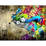 Tapisserie Photo Graffiti 352 x 250 cm Laine papier peint Salon Chambre Bureau Couloir décoration Peinture murale décor mural moderne - 100% FABRIQUÉ EN ALLEMAGNE - 9066011a