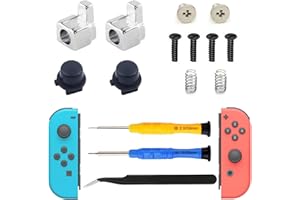 ZHUROUPU Metalowe zatrzaski klamry części prawe lewe zamienne, przycisk blokady klamry zamka JC zestaw śrubokrętów sprężynowych kompatybilny z Nintendo Switch Joy-Con NS NX JoyCon zestaw narzędzi