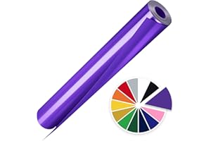 Artcut Heat Transfer Vinyl, 12" X 10ft Htv Vinyl Iron On Vinyl, Permanent Vinyl, Vinyl Roll Adhesive Vinyl(Purple)