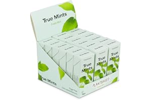 ‎TRUE GUM True Mints - 18er DISPLAY | FRISCHE MINZE | Pflanzliche und zuckerfreie Pastillen, 18 x 13g, 234 g