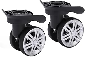 NATUDECO 2Pcs A19 Roue Valise Bagages Roues poreuses Muet Roues à Double rangée Valise roulettes Lockbox Spinners Roue Pivote Roue Remplacement Voyage Douane Boîte Réparation Accessoires