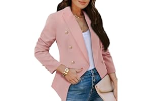 CZIMOO Mujeres Casual Blazer Manga Larga Cuello Abierto Trabajo Oficina Blazer