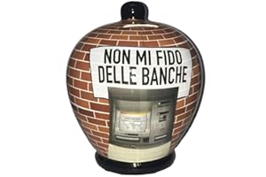 Virca 93652 - Salvadanaio Terracotta Non mi Fido delle Banche