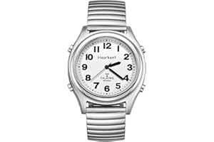 Hearkent Radio Controlled Talking Watch British English Speaking for Blind People and Visually Impaired Elderly