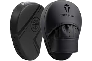 SPARTA Focus pads Boxing Mitts - Curved Hook and Jab Target Hand Pads - Great for MMA, Kickboxing, Martial Arts, Muay Thai, Karate Training - Padded Punching, Coaching Strike Shield
