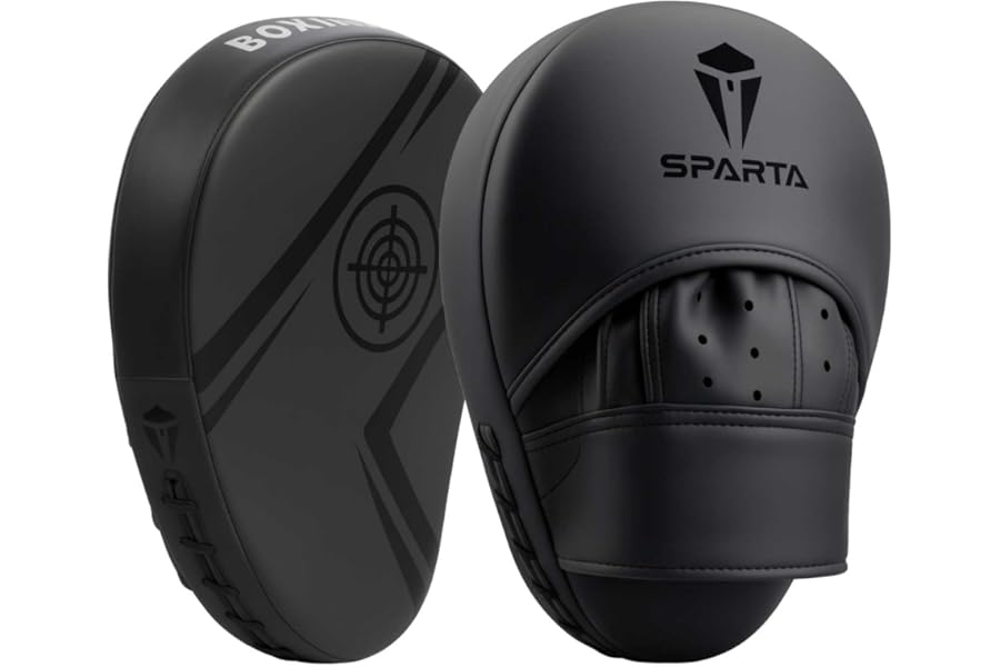 Focus pads Boxing Mitts - Curved Hook and Jab Target Hand Pads - Great for MMA, Kickboxing, Martial Arts, Muay Thai, Karate Training - Padded Punching, Coaching Strike Shield