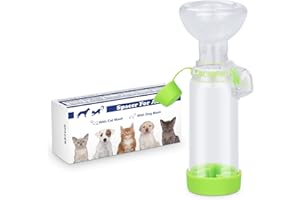 FREE-SPACE Aerosol Inhaler Spacer for Cat or Dog Handheld Spacer for Giving Medicine to Your Pet with Exclusive Breathing Indicator (for Cat (Green))