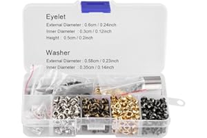 HILITAND Kit Oeillet et Rondelles de Fixation pour Couture Cuir Vêtements Artisanat avec 3pcs Outils de Travail Manuel Ensemble, Accessoires de Couture(3mm*420pcs)