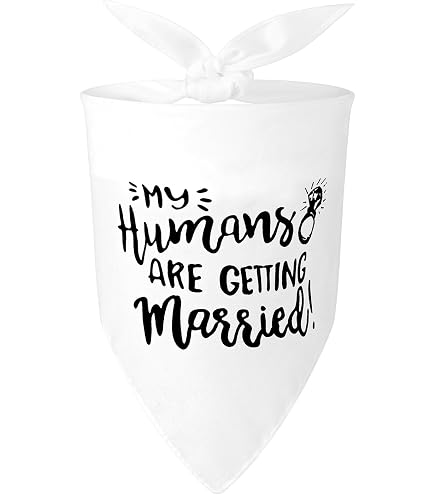 Verlobungs-Hundehalsband "My Humans Are Getting Married" – Verstellbar, Mit Bandana