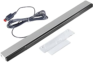OUPDATE Sensor Bar USB Compatible with Nintendo Wii and Wii U Console Infrared Wired Sensor Bar for Wii Replacement IR LED Motion Sensor Bar with Stand Ray Sensor Bar Accessories for Wii U Console