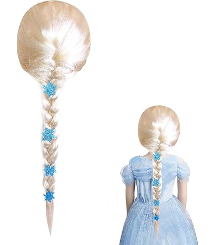 Corona Cenerentola Parrucca Elsa Frozen Multicolore Con