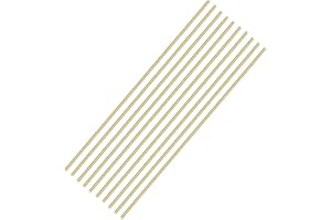 STORMSHOPPING 10PCS 1mm Brass Rod, Metal Solid Round Brass Rod Pin Lathe Bar Stock for RC Model Airplane Helicopter DIY Craft - 300mm Length