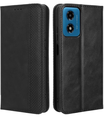 SEAHAI Cover per Motorola Moto E14/Moto G04/Moto G04S, Ultra Sottile Custodia Premium Pelle Portafoglio Kickstand Slot per Schede [Protezione RFID] PU/TPU Antiurto Flip Cover Case - Blu
