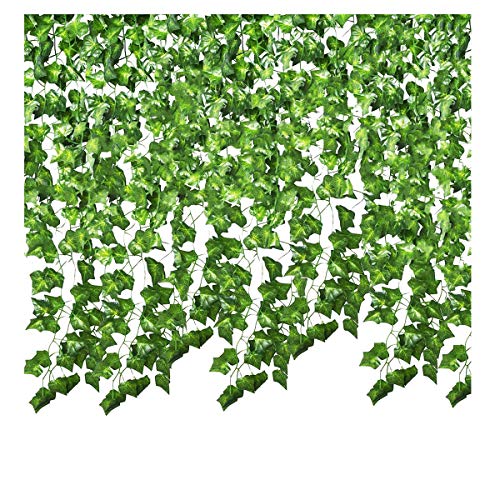 SMALUCK 24 Pack 168 Ft Artificial Ivy Garland Fake Ivy Vine Hanging Plant for Christmas Decorations Wedding Garland Fake Foliage Flowers Home Kitchen Garden Office Wedding Wall Decor