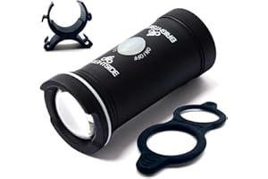 BRIGHTSIDE BIKE LIGHTS Brightside | Front Bike Light and Helmet Light - 100 Lumen LED Bike Safety Light, USB Rechargeable, 100 Hour Run Time, Waterproof, Fits All Tri Bars, Ideal for Commuters and Triathletes