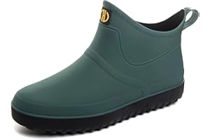 GURGER Bottes de Pluie Homme Femme Courtes Bottes en Caoutchouc Imperméable Bottines