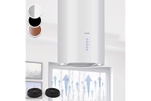 Klarstein Campana Isla Cocina, Extractor para Islas, Campana Isla Techo con Flujo de Aire 650m³/h y Temporizador, Regulable, Extractor Humos 3 Modos y Filtros Carbón Activo