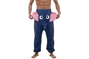 GENERIC Mens Shorts Novelty Comfy Elephant Pajama Short Pantss Nightwear Loose Fit Lounge Short Funny Boxer Humorous Underwear Animal Themed Boxer Pants Elephant Will Ringplay Strange Gifts For Men Uk