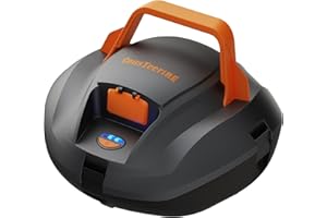 CoasTeering Robot Limpiafondos Piscina, 100 mins Succión Potente, Motor Dual, Estacionamiento Automático, Aspirador Piscina sin Cable para Piscinas de hasta 80m²