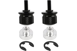 Annlpoy 2pcs vis de siège de moto en aluminium, 6 mm, is de Remplacement Noires, Compatibles avec Sportster, Road King, Big Glide, Fat Boy