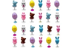 TTDCQQID Jouet Paques, 24 PCS Cadeau Paques Enfant, Jouet Sauteur Pâques, Ressort Jouet Mini, Lapin de Paques, Décorations de Pâques pour Maison, Bureau, l'école