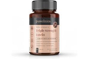 PURECLINICA Dreifache Stärke Lutein 30 mg x 90 Tabletten mit 1000 mcg Zeaxanthin – Vorrat für 3 Monate