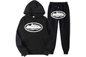 Edumov NOFS Jogginganzug Streetwear Tracksuit für Herren | Buchstaben Drucklose Hoodies und Jogginghosen Y2K Männer | Hip Hop Hose Trainingsanzüge Pullover Lässig Oberteile und Sporthosen