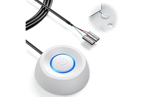 BOBOPACK Interruptor de Encendido para PC, Botón Externo de Alimentación Blanco, Interruptor Power Switch para Computadora, Accesorio PC para Encender/Apagar Gabinete(1.8m)