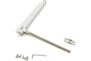 PEZEEU Chiudiporta Regolabile Porta a Chiusura Automatica in Acciaio Inossidabile con Vite e Chiave Chiudiporta Automatici Per Porte Tagliafuoco per porte Casa, Hotel (fino a 30 kg, Avorio)