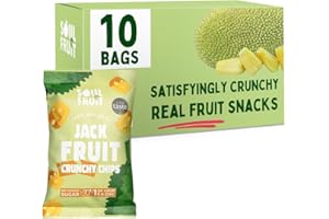 Soul Fruit Jackfruit Chips - Crunchy Dried Fruit - Healthy Snacks for Adults & Kids – Lunchbox Snacks - No Added Sugar – High in Fibre - Low Calorie Snacks - Gluten Free - 10 x 20g Packs