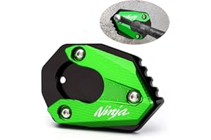 Velospeed For Kawasaki Ninja650 2017-2022 Ninja 1000 1000SX 2018-2022 Ninja300 2013-2020 Motorcycle CNC Support Extension Plate Kickstand Side Stand Pad ninja 650 Accessories (green)