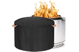 MORDX Protective Cover for Solo Stove, Round Fire Pit Cover for Outdoor Use, UV-Resistant, Smokeless Fabric, Fire Basket, Fire Pit Cover (Yukon - 71D x 42H)