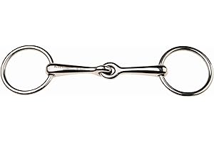 Korsteel Stainless Steel Weymouth Loose Ring Bradoon Snaffle Bit, 4.5"