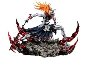 Xinchangda Kurosaki Ichigo Figurine Horned Ichigo Action Figurine Anime Hollow Ichigo Figurines avec modèle de base, Combattant Position Sculpture avec base Objets de collection Décoration Cadeau 23
