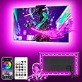 Gesto 5V Led Strip Light | Backlight for TV Ambient Lighting Gaming Decor,Room Decor | Easy-Bending Design Strips for 24-40 Inch Tv,Pc| Bluetooth App. and Remote Operated USB Strip Light(2 Meter)