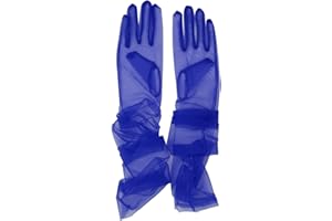 Hoseirty Guanti lunghi da donna in tulle per festa di nozze per la sposa 67,8 cm lunghezza del gomito Vintage puro Tea Party Serata Prom Opera Party Guanti