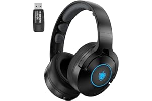 Wireless Auriculares Inalámbricos para Juegos para PC PS4 PS5, YOTMS Q9S con Micrófono, Sonido Estéreo 7.1, Batería de Larga Duración, Cable de 3,5 mm para Nintendo Switch, Xbox One (Azul)