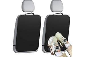 VAUKI Protection Siège Voiture Enfant 2 Pièces - Housse Arrière Anti-Rayures Imperméable pour Sièges Auto, Design Respirant avec Élastiques Universels